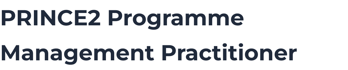 Prince2 Programme Management Practitioner
